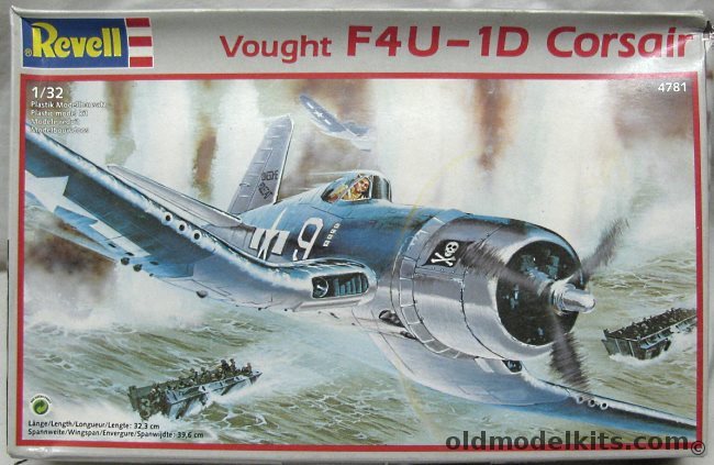 Revell 1/32 F4U-1D Corsair - USN VF-17 Lt. Merl Davenport Ondonga Dec 1943 / FAA Corsair IV 1836 Sq Air Group Leader 14th Carrier Air Group HMS Colossus - (F4U1D), 4781 plastic model kit